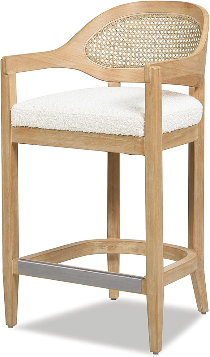 Jennifer Taylor Home Americana Mid-Century Modern 26" Cane Back Counter Stool | Amazon (US)