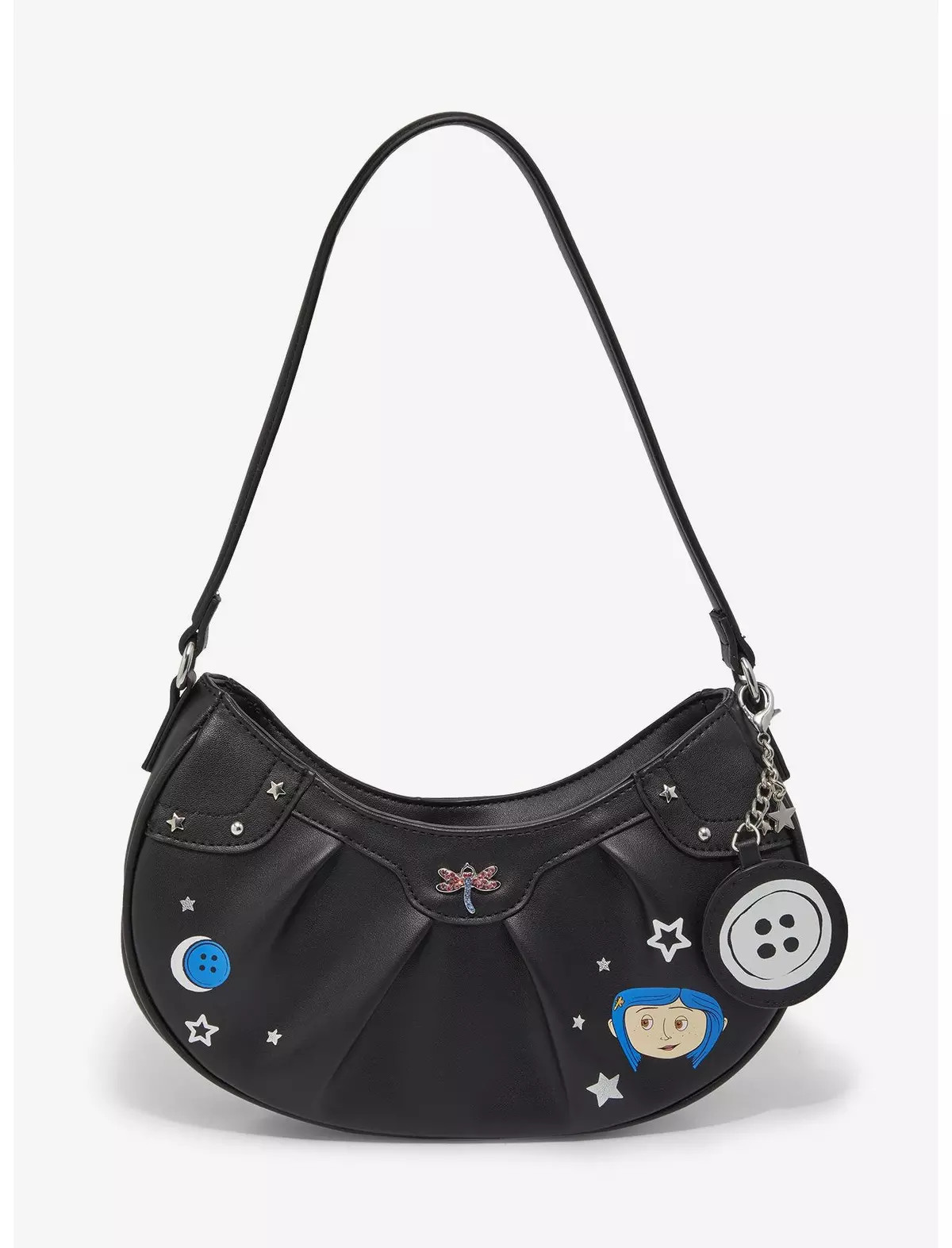 Coraline Key Chain Glow-In-The-Dark Shoulder Bag | Hot Topic | Hot Topic