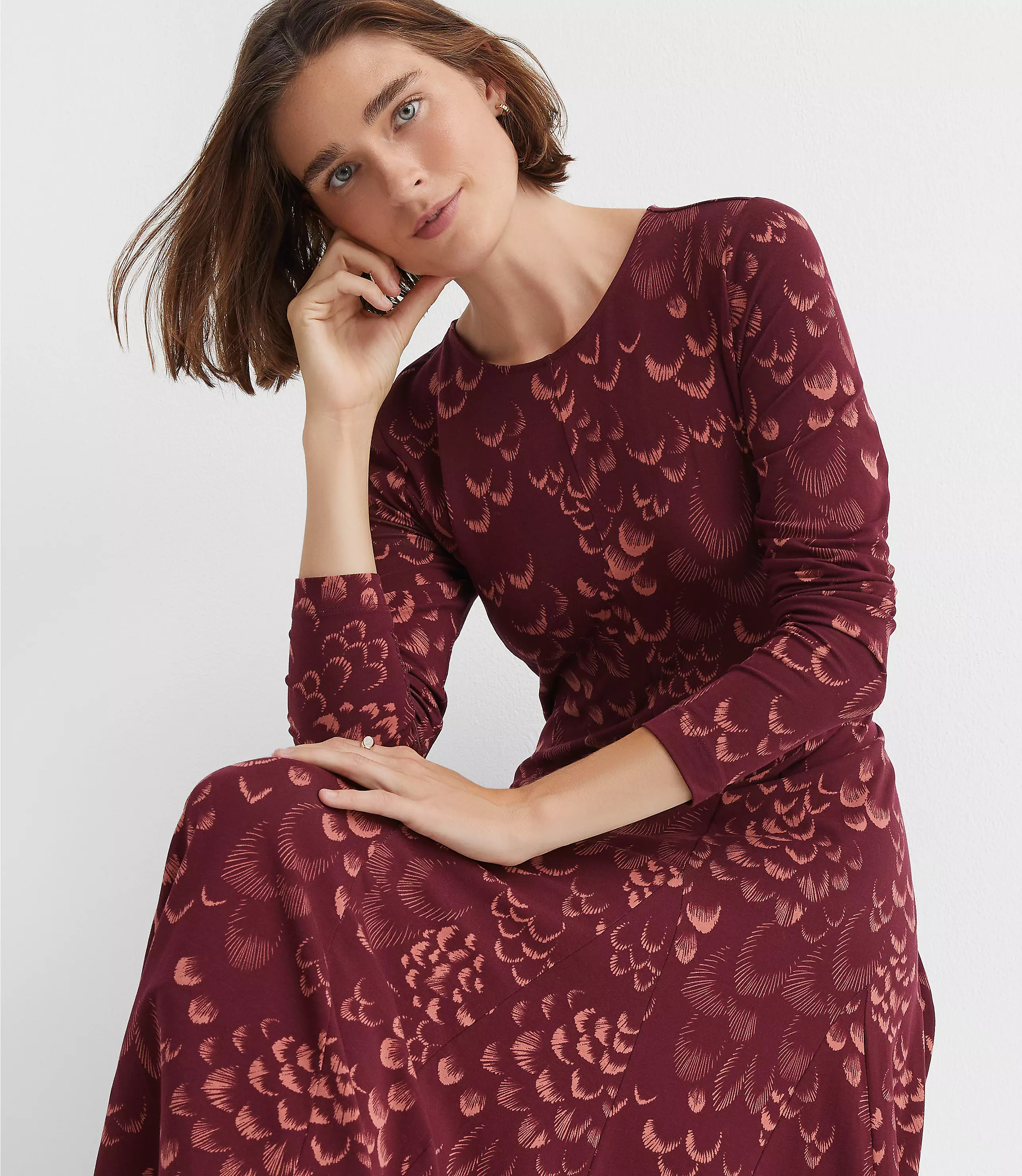 Petite Plume Godet Maxi Dress | LOFT