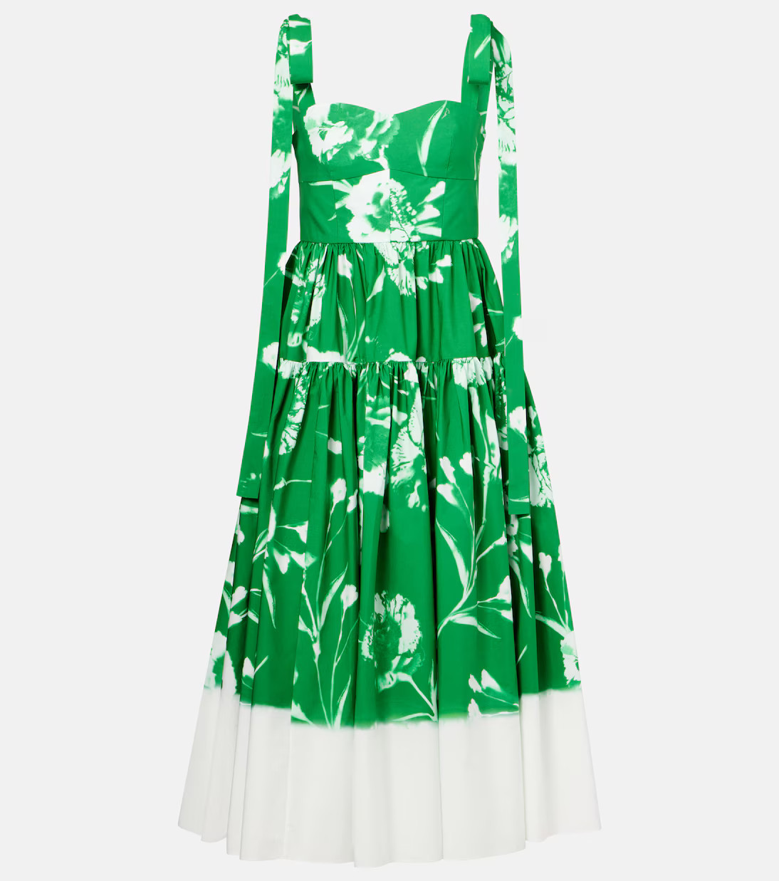 Floral cotton poplin midi dress | Mytheresa (UK)