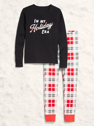 Gender-Neutral Snug-Fit Graphic Pajama Set for Kids | Old Navy (US)
