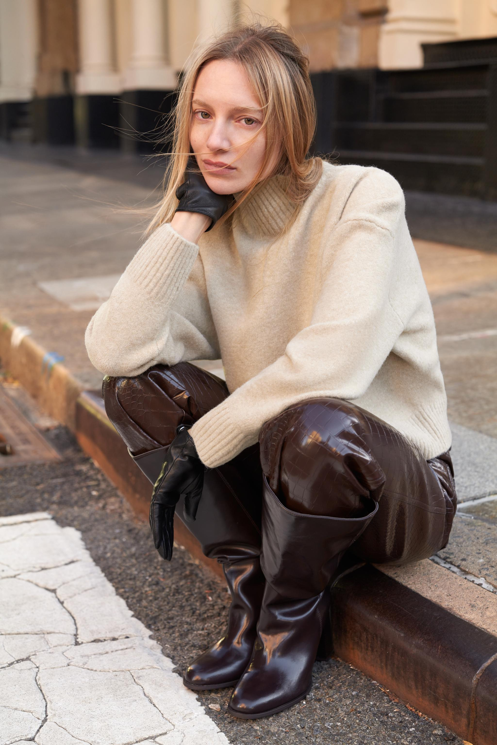 SOFT HIGH NECK KNIT JUMPER | Zara US