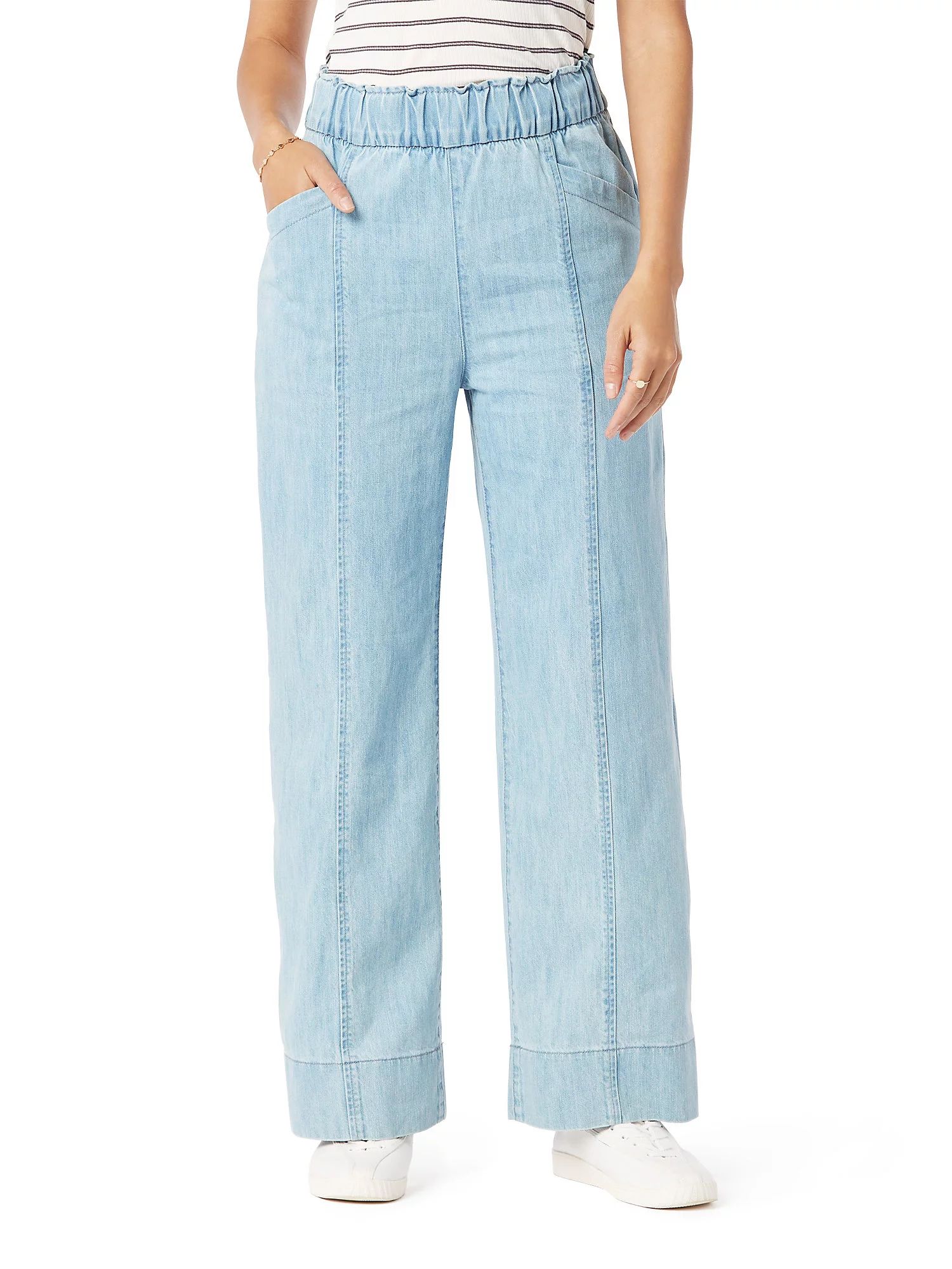 Signature by Levi Strauss & Co.™ Women's Pull-On Wide Leg Pants | Walmart (US)