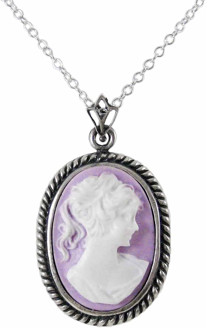 Sterling Silver Royal Rope Cameo Necklace | Amazon (US)