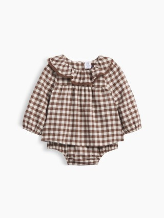 Baby Gingham Flannel Bodysuit Dress | Gap (US)