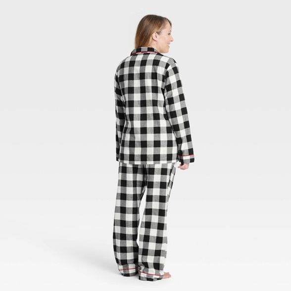 Women's Holiday Buffalo Check Plaid Flannel Matching Family Pajama Set - Wondershop™ White | Target