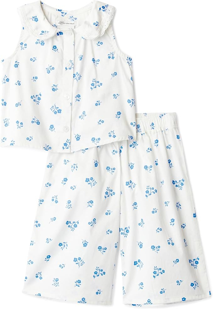 Amazon Essentials x Sofia Grainge Toddlers and Baby Girls' Cotton Sateen Sleeveless Top and Pants... | Amazon (US)