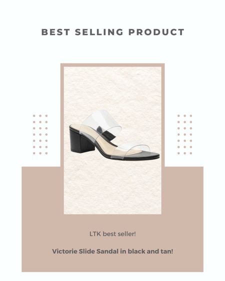 LTK best seller! Victorie slide sandal available in black and clear and tan and clear - perfect heeled sandal for the summer style #sandals #summer #nordstrom #bestsellers #shoes 

#LTKstyletip #LTKshoecrush #LTKSeasonal