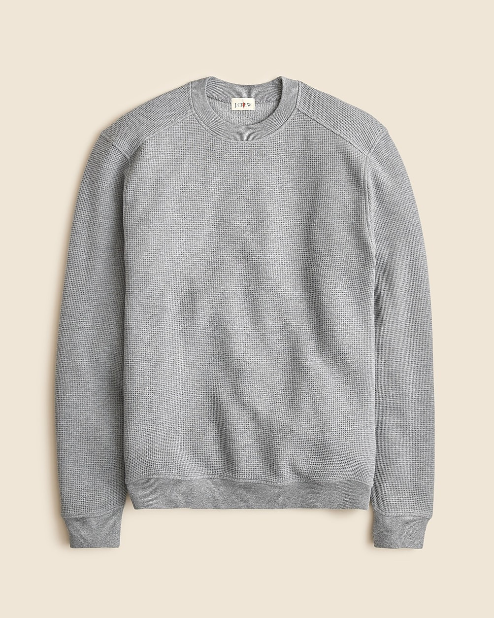 Long-sleeve brushed waffle-knit crewneck | J. Crew US