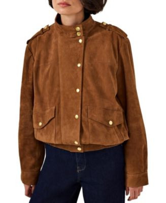Women's Suede Bomber Jacket | Bloomingdale's (AU)