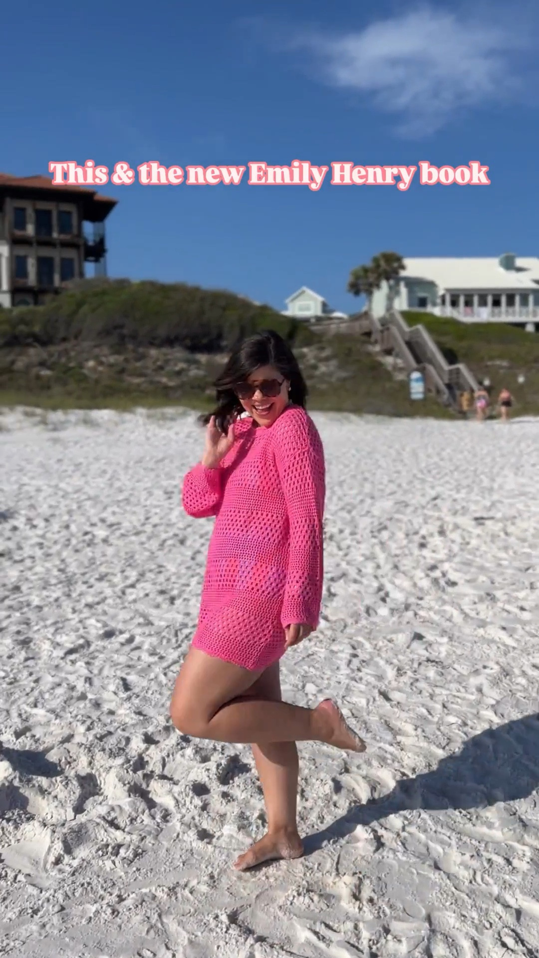The sun, the sand, and a rom-com in my hand! ☀️📚🏝️ IYKYK

May is one of my favorite reading months because all my favorite authors have new ones coming out (or just released!) : Emily Henry, Abby Jimenez, Katherine Center, & Liz Tomforde! 

If you’re a book girl too let me know what you’re excited to read this month 🩷

Ps- I finally tried this cover-up from Amazon and it’s totally worth the hype! I’m in a size medium, and it fits perfectly. Underneath I’ve got on my brand, new coral reef swim, also size medium, and also fits like a dream!