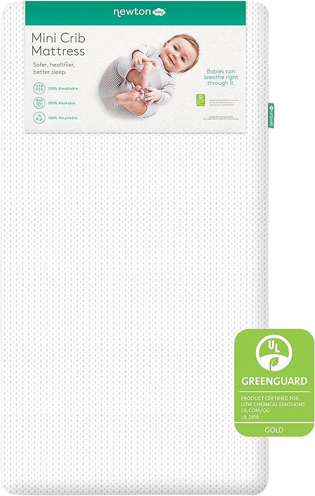Newton Baby Mini Crib Mattress 24" x 38" - Ultra-Breathable Proven to Reduce Suffocation Risk, 10... | Amazon (US)