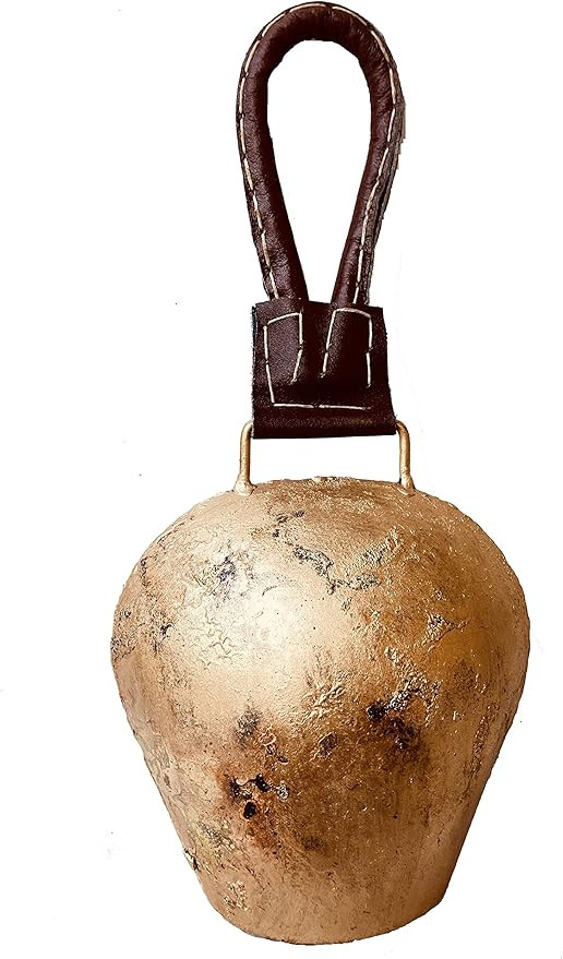 Rustic Decorative Bell 5" Large Harmony Bell Vintage Handmade Giant Swiss Cowbell Christmas Wreat... | Amazon (US)