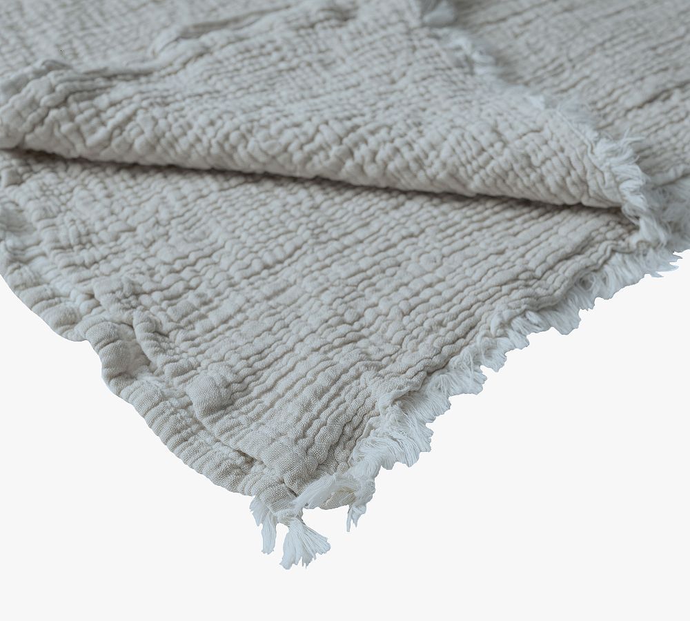 Turkish Cotton Fringe Throw Blanket | Pottery Barn (US)
