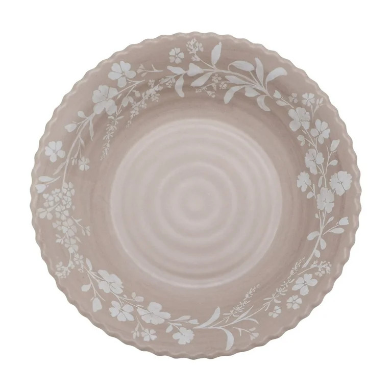 The Pioneer Woman Daisy 12-Piece Bamboo Melamine Dinnerware Set, Beige | Walmart (US)
