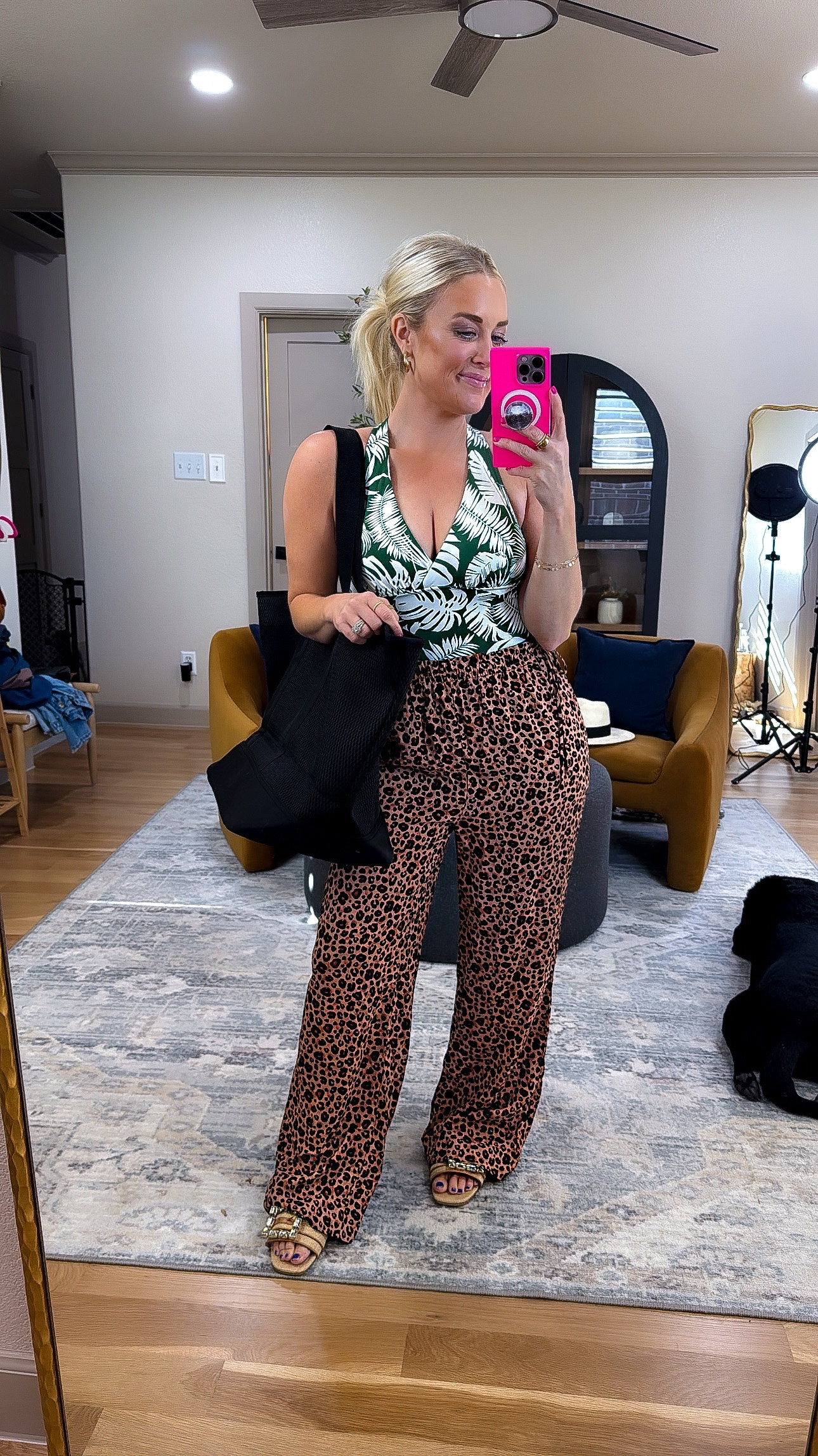 Target one piece swimsuit - wearing small but need medium Leopard coverup pants - small

#LTKFindsUnder50 #LTKStyleTip #LTKSwim