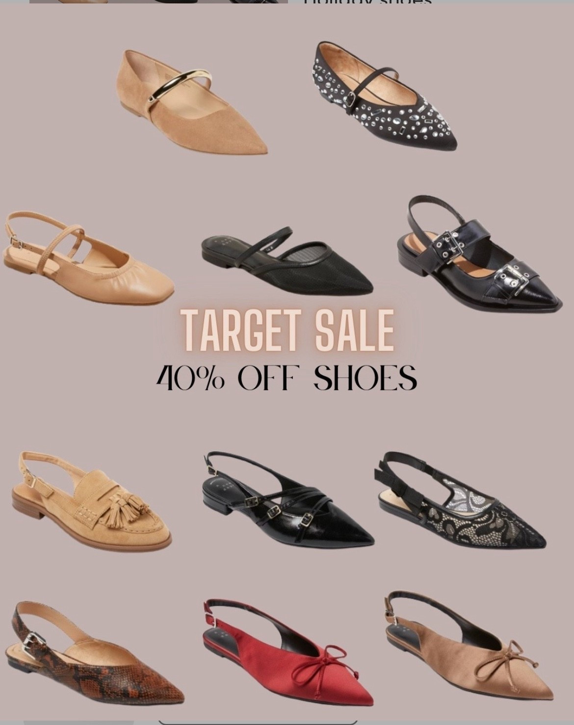 Today only!

Target style
Ballet flats
Sling back shoes
Holiday shoes


#LTKFindsUnder50 #LTKSaleAlert #LTKHoliday