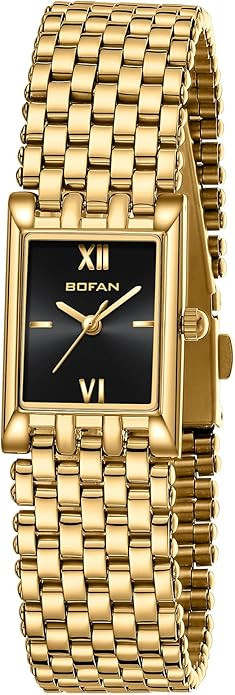 BOFAN Gold Watches for Women Luxury Ladies Quartz Wrist Watch with Stainless Steel Bracelet,Water... | Amazon (US)