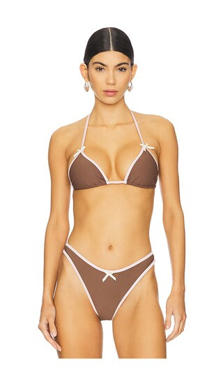 Harriet Top in Brown & Pink | Revolve Clothing (Global)