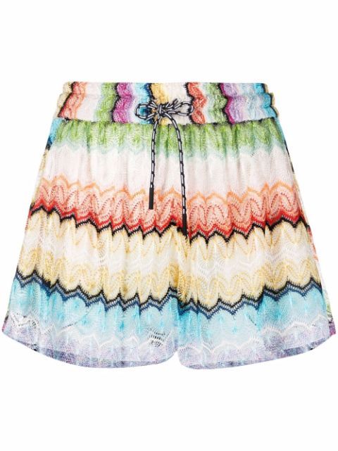 Missoni Scallop Stripe Shorts - Farfetch | Farfetch Global