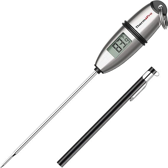 ThermoPro TP-02S Instant Read Meat Thermometer Digital Cooking Food Thermometer with Super Long P... | Amazon (US)