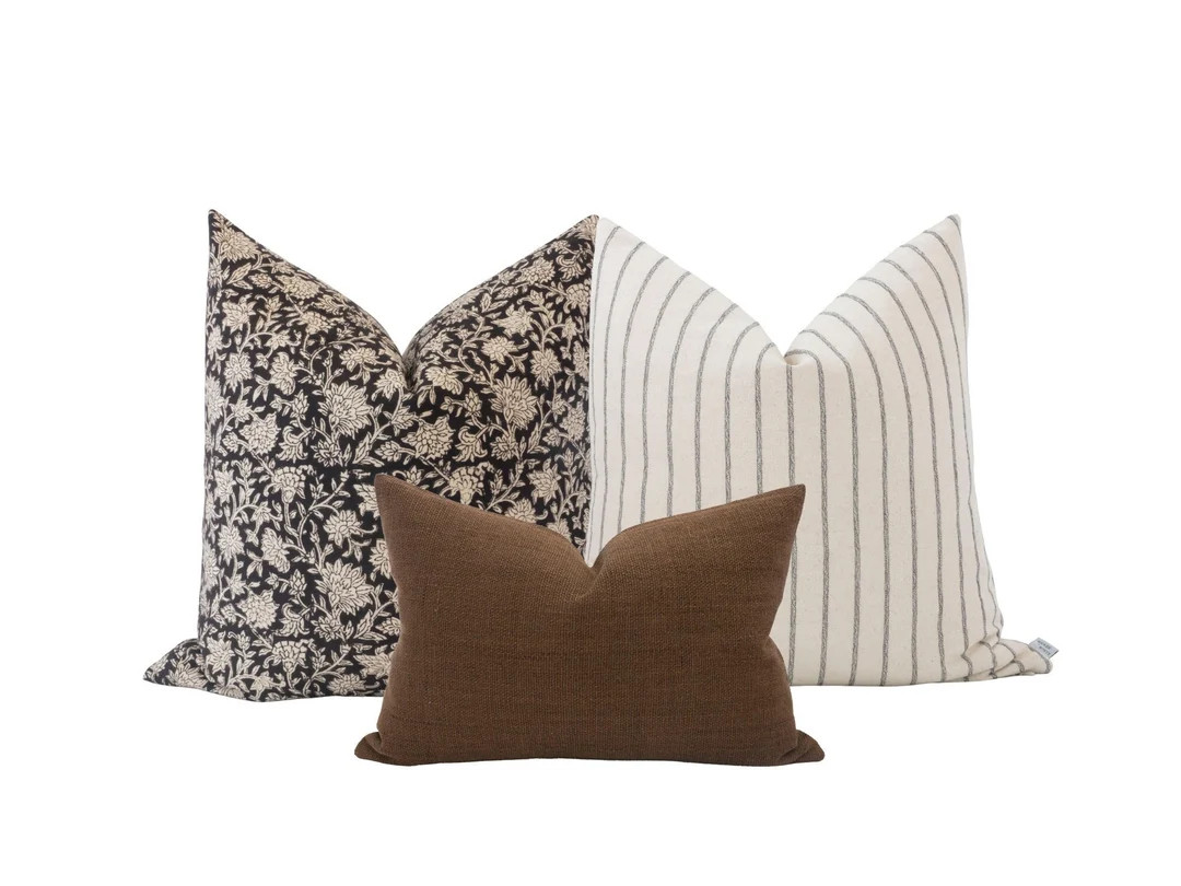 Warm Neutral Pillow Cover Combo Sofa Pillow Combo Modern Farmhouse Pillows Designer Pillows Rusti... | Etsy (US)