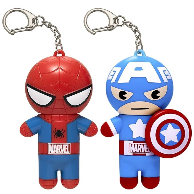 Lip Smacker Marvel Spiderman and Captain America Superhero Flavored Lip Balm Keychains 2 Pack | Amazon (US)