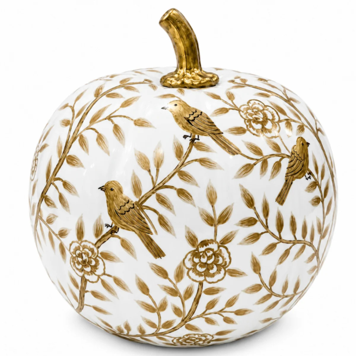 Gold Bird & Vine Pumpkin | The Well Appointed House, LLC