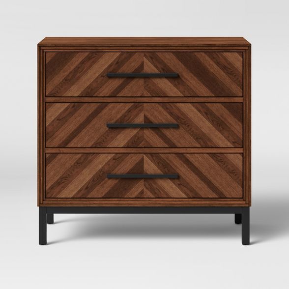 Rochester Parquet 3 Drawer Dresser Brown - Threshold&#8482; | Target