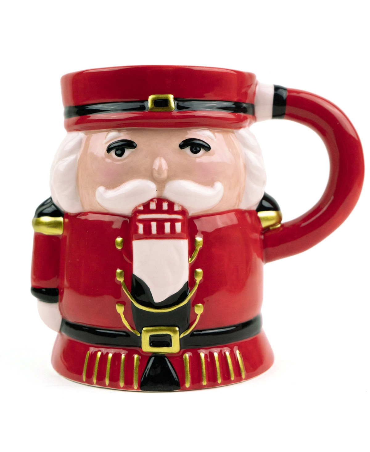 8 Oak Lane Nutcracker Ceramic Coffee Mug - Red | Macy's