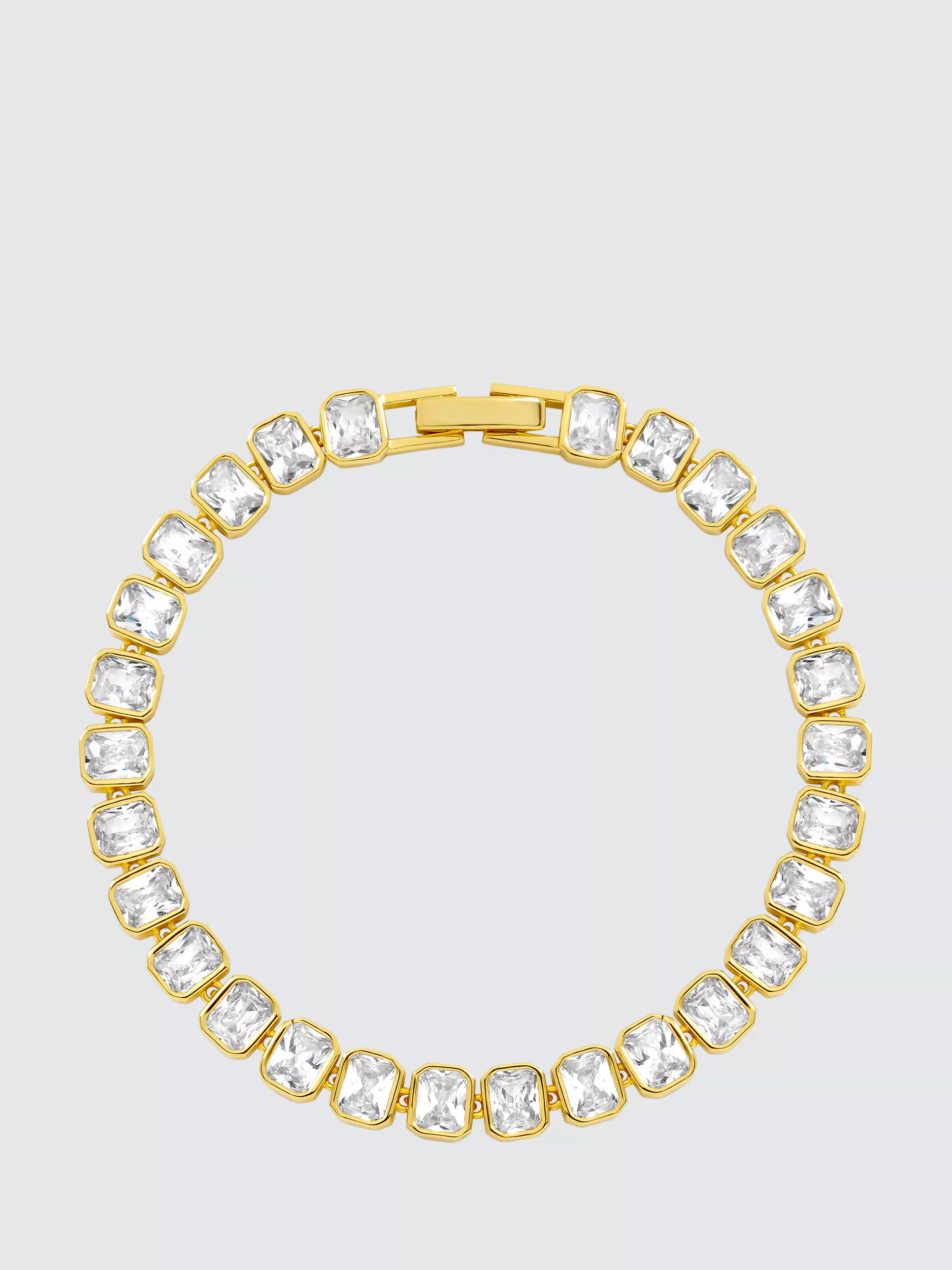 Jon Richard Crystal Tennis Bracelet, Gold | John Lewis (UK)