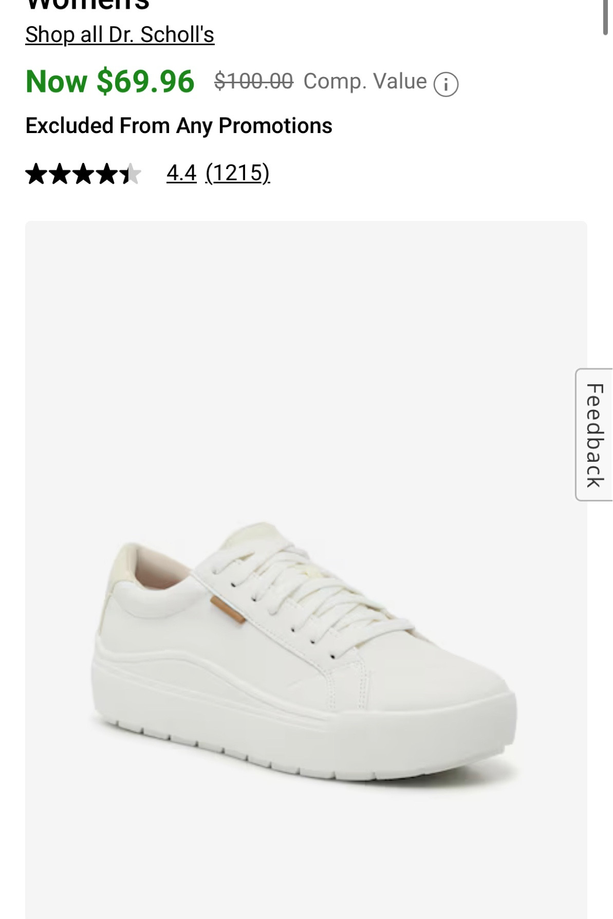 Comfortable white Dr Scholl’s sneakers  

#LTKhome #LTKstyletip #LTKfindsunder100