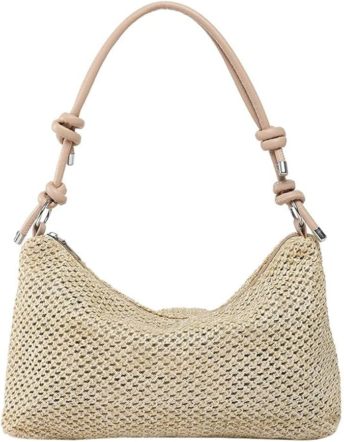 Straw Shoulder Bag for Women - Large Capacity Woven Hobo Bag with Strap, Lightweight Summer Woven... | Amazon (UK)