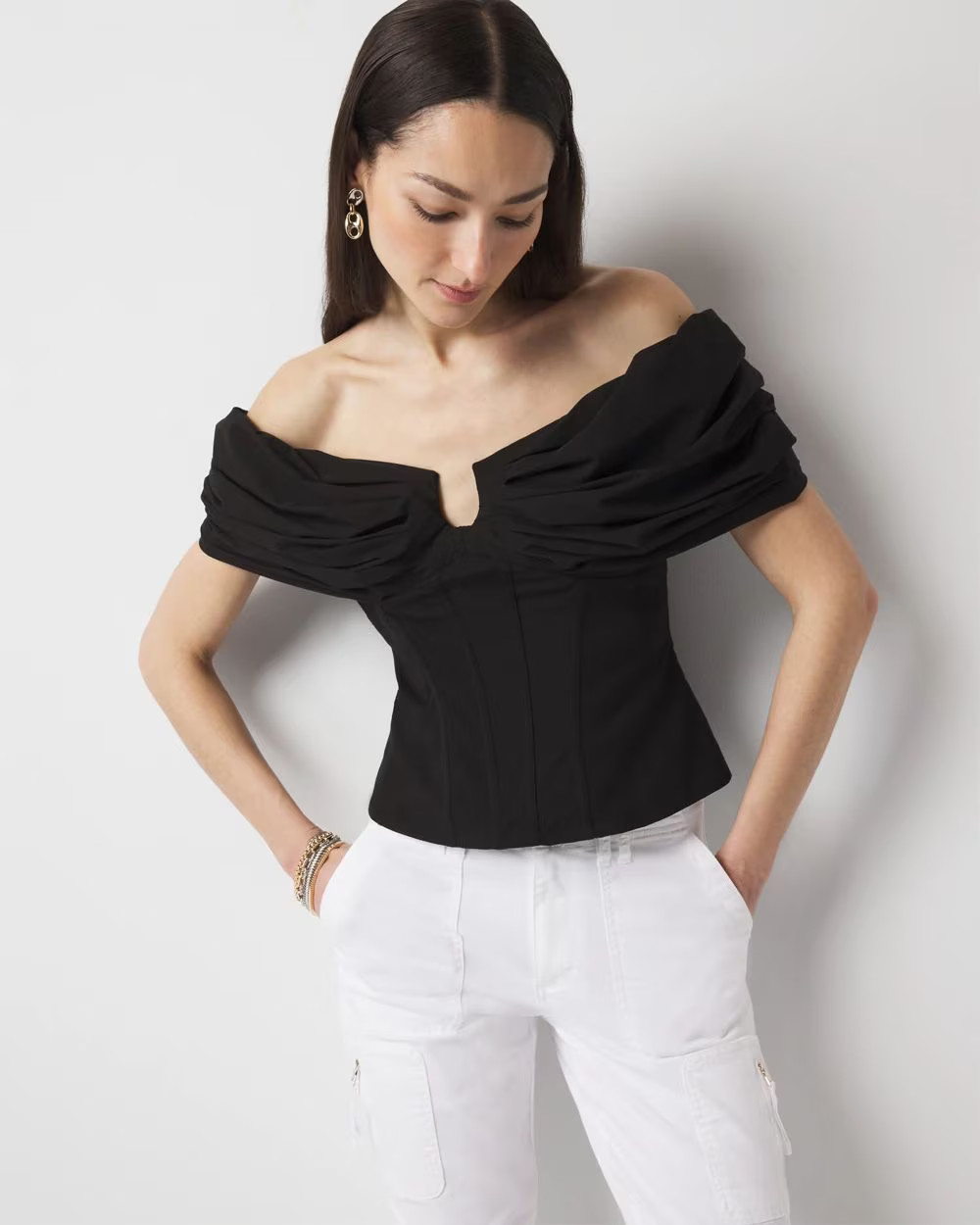Drama Sleeve Bustier | White House Black Market