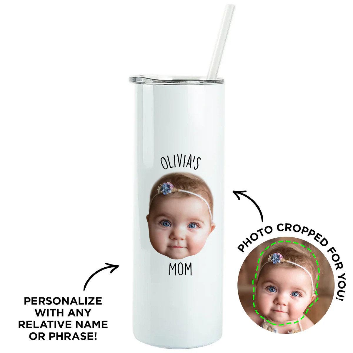 Personalized Baby Skinny Tumbler | Type League Press