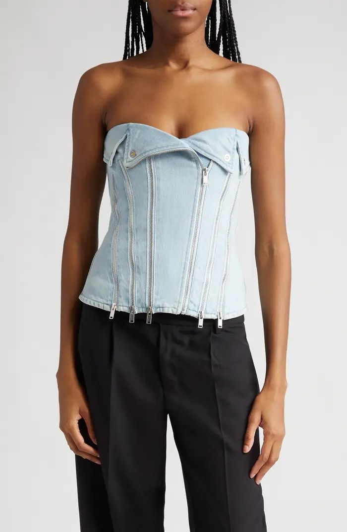 Dion Lee Zip Denim Biker Corset | Nordstrom | Nordstrom