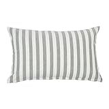 Creative Co-Op Striped Cotton, Grey Lumbar Pillow Cover 12" x 20 | Amazon (US)