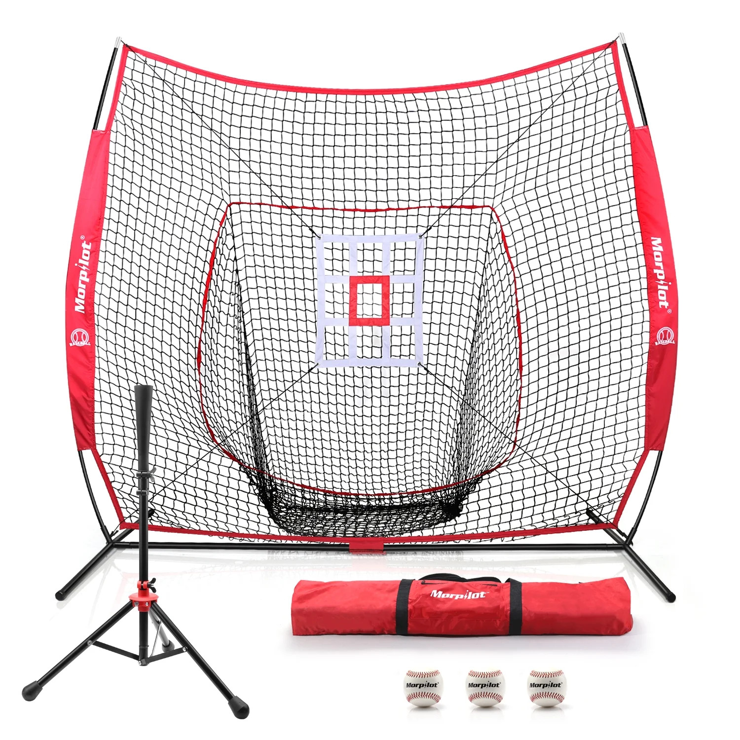 Morpilot Baseball and Softball Bundle, 7 x 7 Hitting Net, Sturdy Club Set, 3 Weighted Training Ba... | Walmart (US)