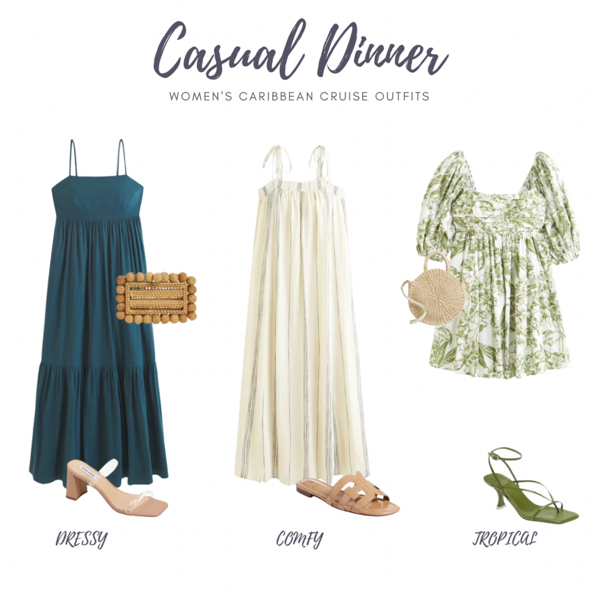 Caribbean cruise dinner outfit ideas 

#LTKtravel