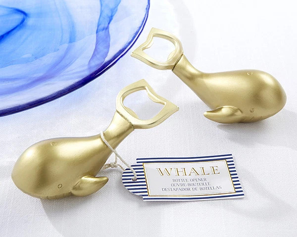 CRESTIN- 1 Antique Gold Whale Bottle Opener Wedding Favor Beach Nautical Party Gift | Walmart (US)