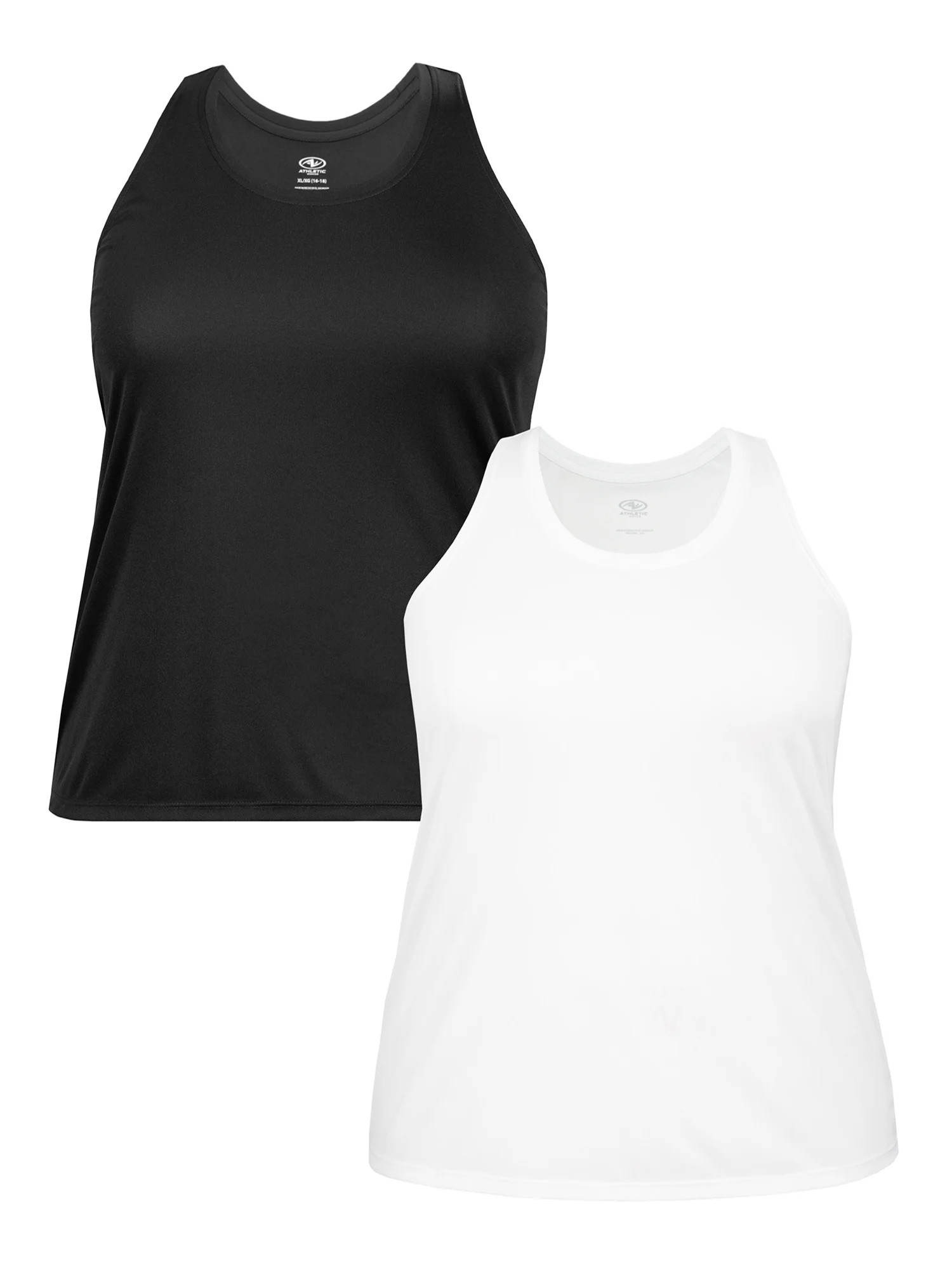 Athletic Works Women's Plus Core Active Racerback Tank Top, 2 Pack (sizes 1X-4X) - Walmart.com | Walmart (US)