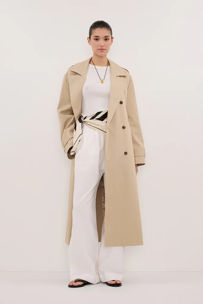 GABRIEL NATURAL BELTED TRENCH COAT | DISSH