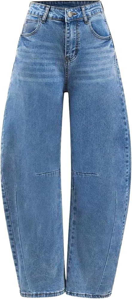 BlueMoment Barrel Jeans for Women Baggy Jeans Boyfriend High Waisted Wide Leg Y2k Vintage Denim P... | Amazon (US)