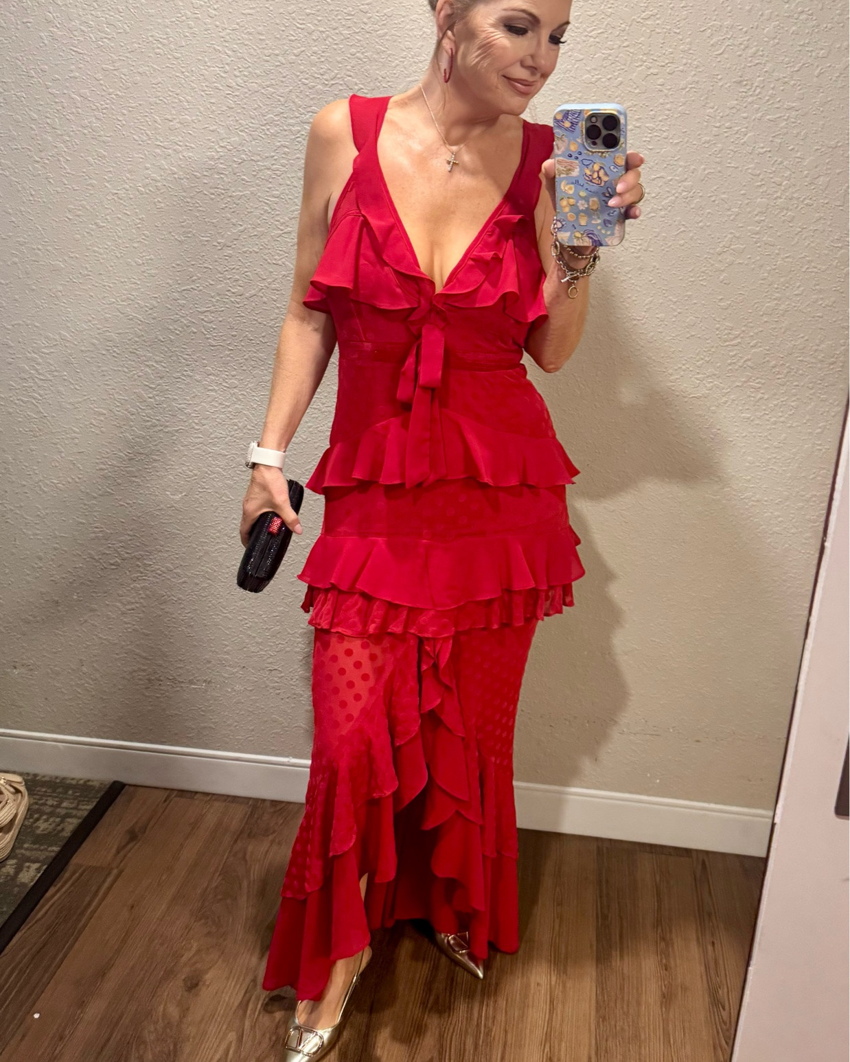 I got this beautiful red dress from VICI for my friends wedding. I got so many compliments! It was comfortable and flowy with gorgeous layers of fabric. I’m in a medium for size reference.

And now it’s on SALE!

My gold slingback kitten heals are from Target. ❤️

#LTKSaleAlert #LTKBeauty #LTKWedding