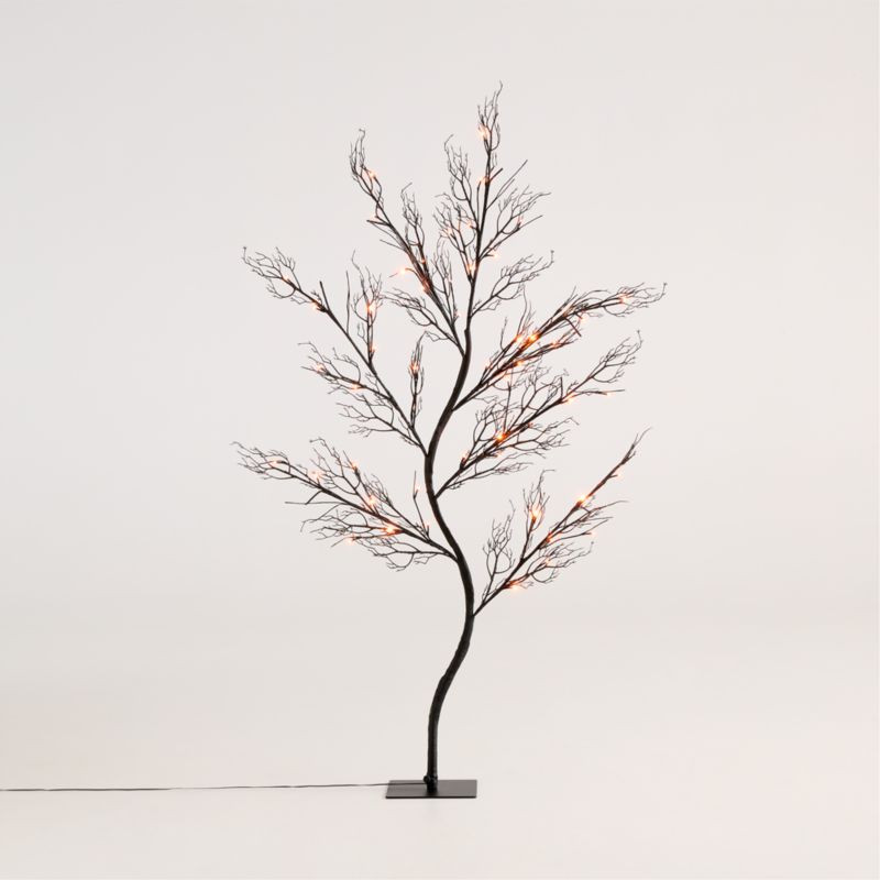 Faux Pre-Lit Black Branch Tree 5' | Crate & Barrel | Crate & Barrel