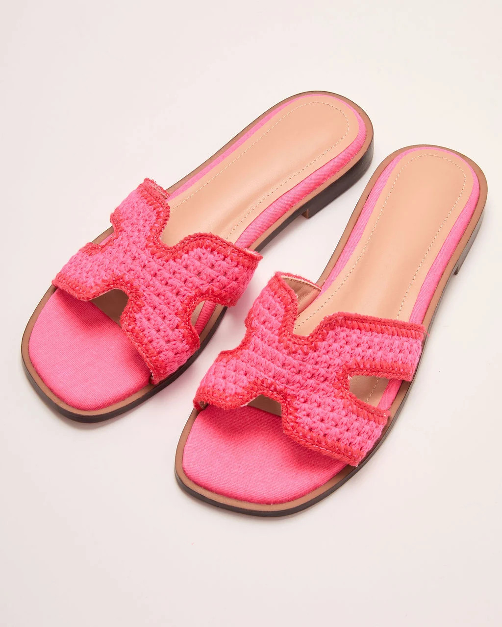 Island Luxe Contrast Trim Crochet Sandals | VICI