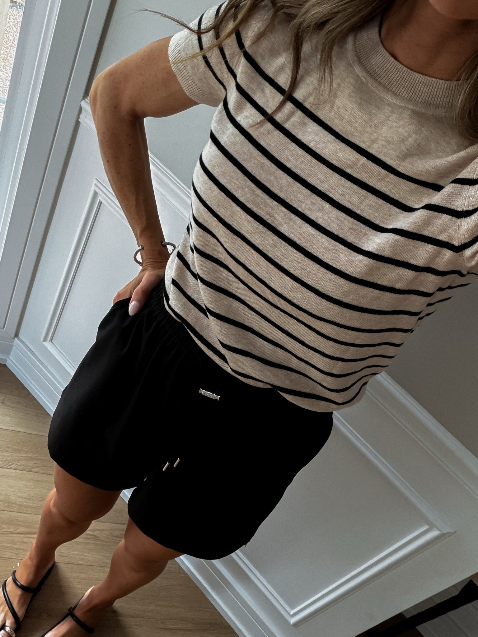 I love throwing on an elevated top with comfortable shorts to create a casual yet chic outfit. If you haven't shop the Arach & Cloz brand, you need to! Chic closet staples at affordable price points!

#LTKootd #LTKgrwm