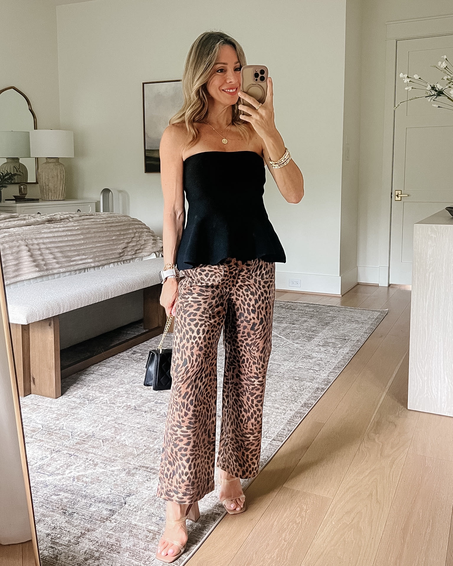 Loft Top & Leopard Print Jeans 

Top Fit: I’m wearing an XS
Jeans Fit: I’m wearing a 25P

#LTKSeasonal #LTKOver40 #LTKPetite