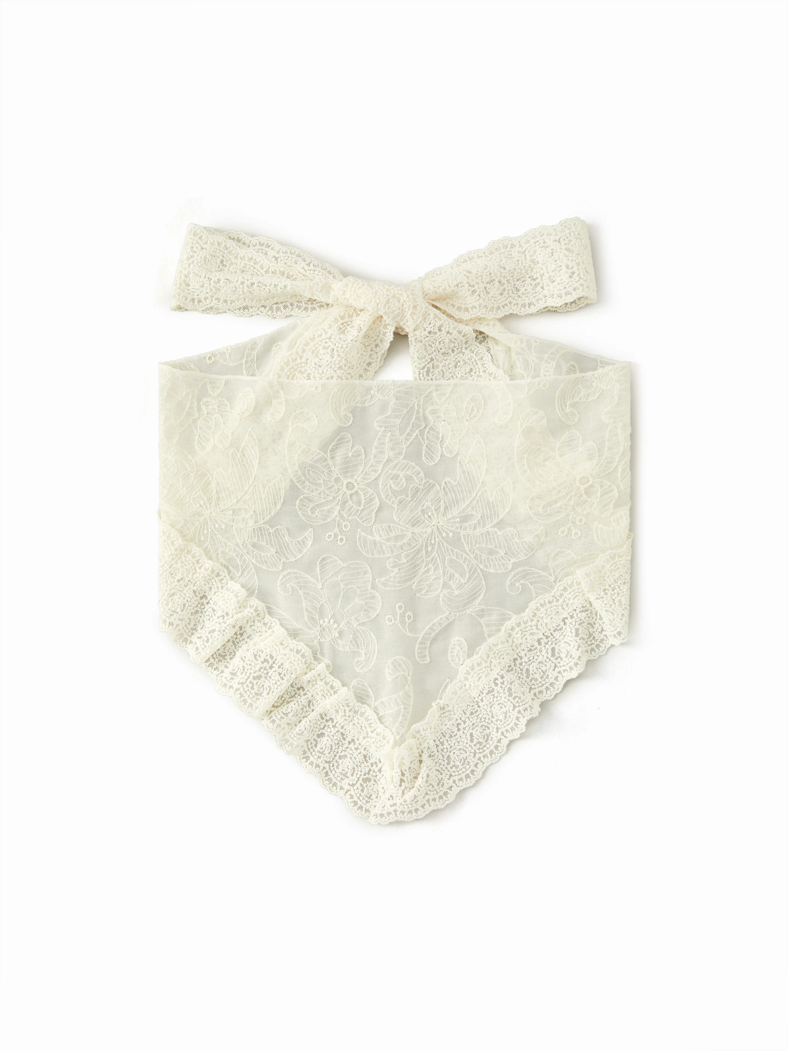 FLORAL LACE TRIANGLE SCARF For Daily Casual | Cider