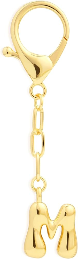Christmas Stocking Stuffers for Women - Cute Initial Bag Charms, 14K Gold Plated Keychain, Person... | Amazon (US)